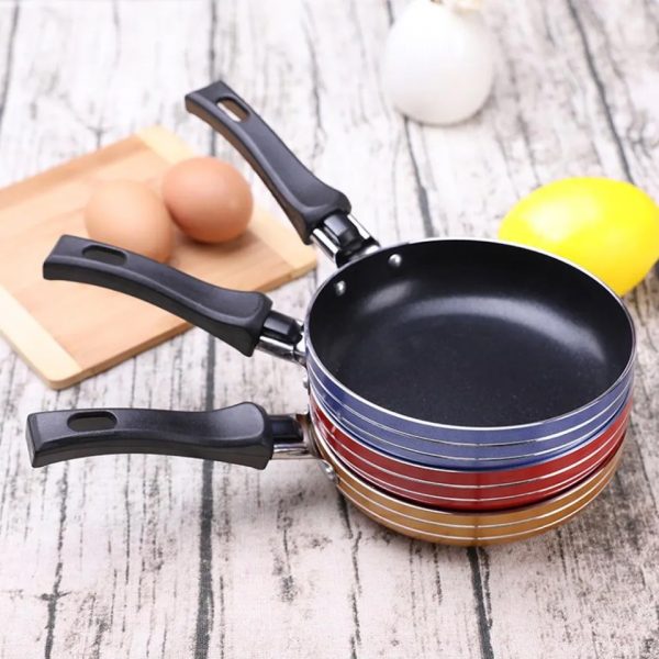 1x Mini Frying Pan with 14cm Non-Stick Surface for Eggs & Pancakes product shot displaying key design features and visual details for e-commerce cataloging.
