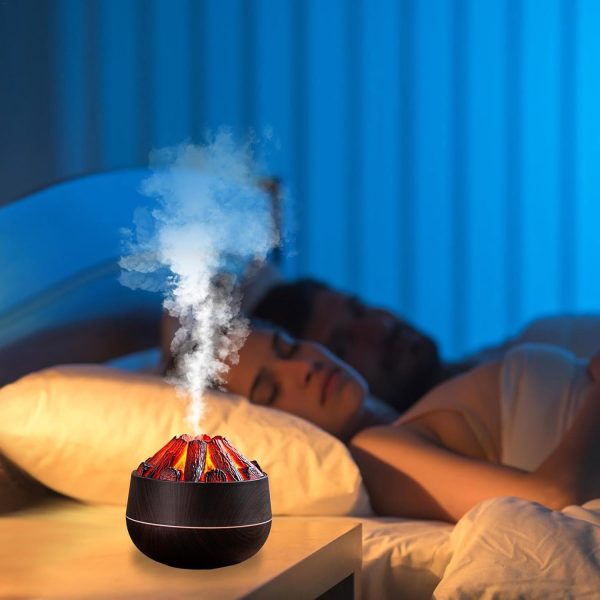 300ml Ultrasonic Flame Effect Essential Oil Diffuser and Humidifier product shot displaying key design features and visual details for e-commerce cataloging.
