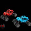 The Eagle 3 Remote Control Off-Road Jeep Style Toy Vehicle features a rugged open roll-cage design with large off-road tires, displayed in vibrant red and blue color options alongside a black remote controller.