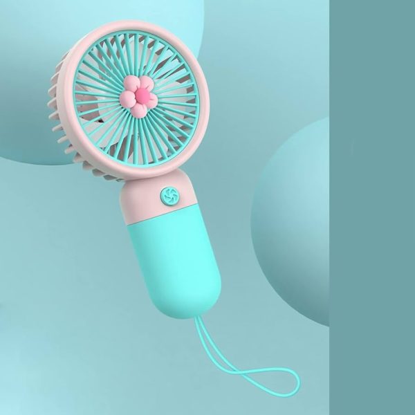 Portable Handheld Fan - USB Rechargeable Soft Silicone Mini Pocket Fan product shot displaying key design features and visual details for e-commerce cataloging.