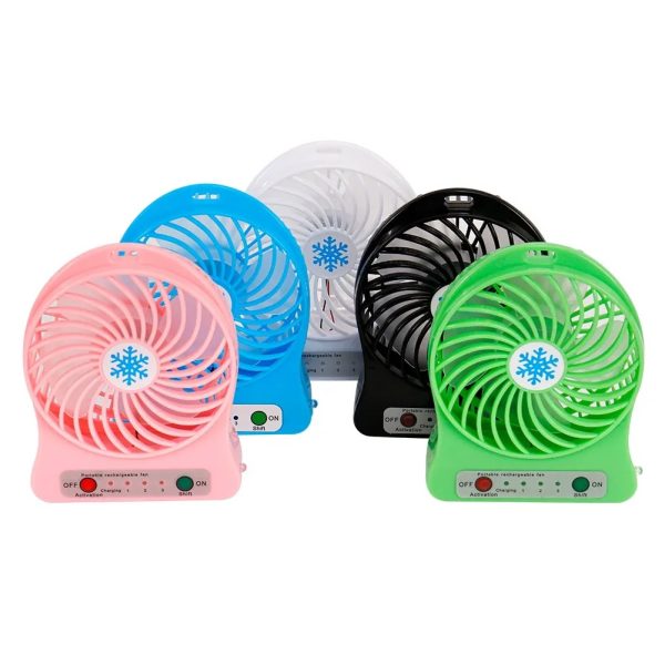 Portable Rechargeable Mini USB Fan Handheld & Desk-Mountable Air Cooler product shot displaying key design features and visual details for e-commerce cataloging.