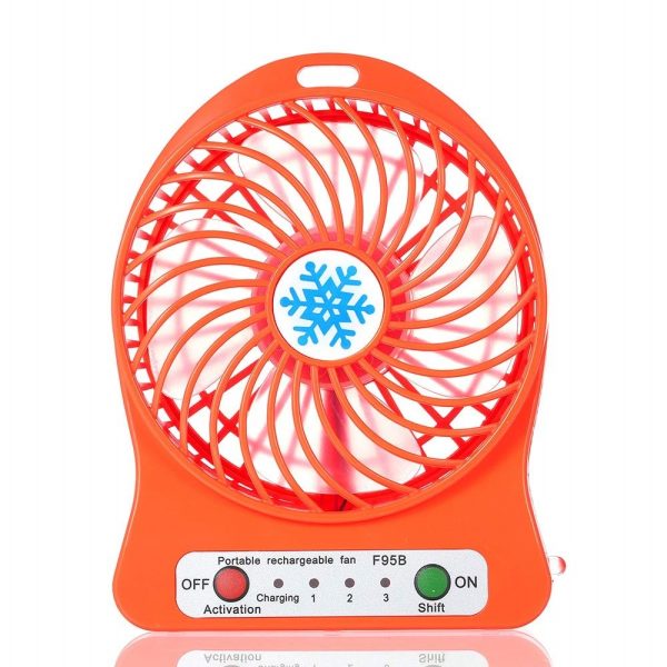 Portable Rechargeable Mini USB Fan Handheld & Desk-Mountable Air Cooler product shot displaying key design features and visual details for e-commerce cataloging.