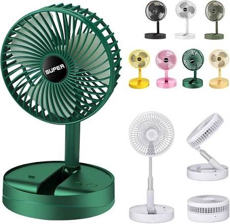 Portable Rechargeable Telescopic Folding Fan FS-21 product shot displaying key design features and visual details for e-commerce cataloging.