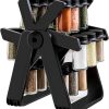 Rotating Spice Rack Organizer with 18 Glass Jars and Kitchen Labels product shot displaying key design features and visual details for e-commerce cataloging.