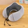 U-Shaped Memory Foam Travel Neck Pillow with Massage and Cervical Support product shot displaying key design features and visual details for e-commerce cataloging.