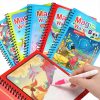 Magic Water Drawing Book with Reusable Non-Toxic Montessori Coloring Pages for Kids product shot displaying key design features and visual details for e-commerce cataloging.