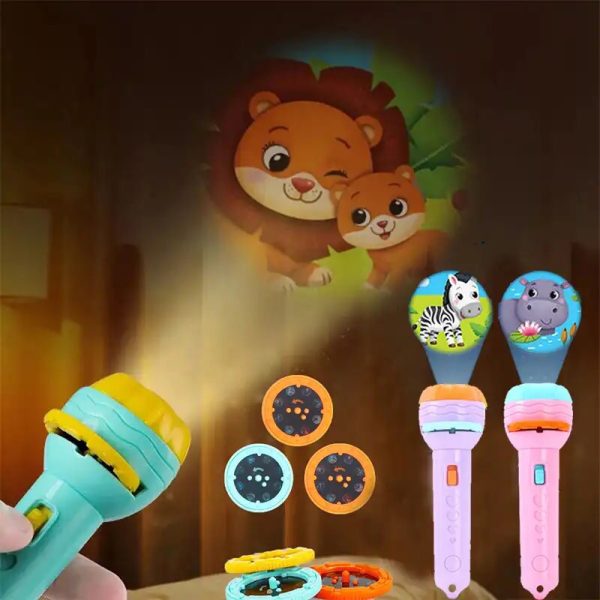 Mini Flashlight Slide Projector Toy for Kids with Image Reels (1) Mini Flashlight Slide Projector Toy for Kids with Image Reels product shot displaying key design features and visual details for e-commerce cataloging.
